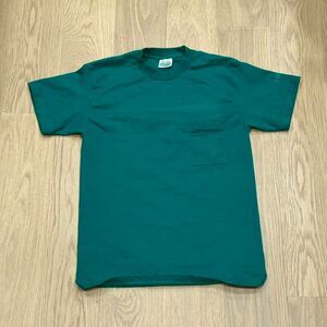 Vintage 90s Discus Athletic Men's Teal Green Pocket T-Shirt Heavyweight Size M